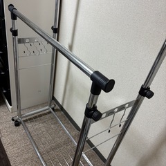 パイプハンガー ハンガーラック スチールハンガー ダブル 2連　の画像