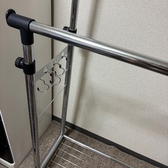 パイプハンガー ハンガーラック スチールハンガー ダブル 2連　の画像