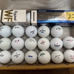 ゴルフボール 新品5個　中古17個入り