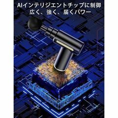 大特価⭐筋膜リリースガン 超軽量 静音設計 ハンディガン 自動モード付 ブラックの画像