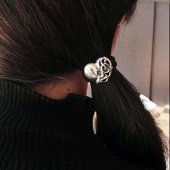 🔴CHROME HEARTS(クロムハーツ) HAIRBAND HEART ハート ヘアバンド ヘアゴムコンチョ ブレスレット　シルバー　925 アクセサリー【中古美品】🔴の画像