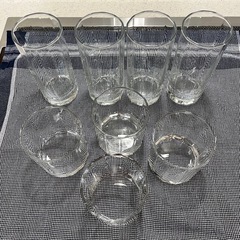 未使用品  グラス   (2種   各4個)の画像