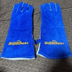 溶接用 グローブ 皮手袋 アウトドアやキャンプ焚き火にも最適