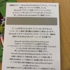 【値下】マイクラ アイテムコード2枚の画像