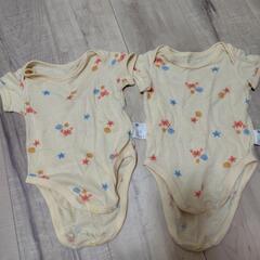 4枚セット　赤ちゃん肌着　ロンパース　メッシュ生地