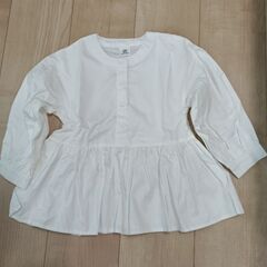 新品　デビロック　白ブラウス　100cmの画像