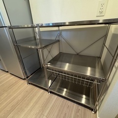 【値下げ】MUJI ステンレスユニットシェルフの画像
