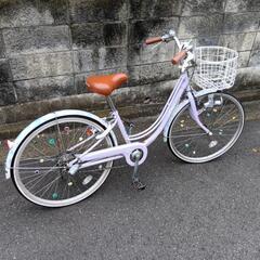 自転車　パープル　女の子　ブリジストン