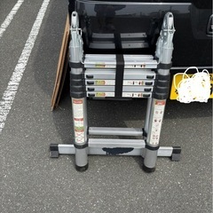 【お取引中】伸縮(タケノコ式)アルミハシゴ兼用脚立