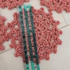 手編み　モチーフ　コースター③の画像