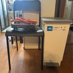 まとめて出品、ガスコンロ，ゴミ箱，いす