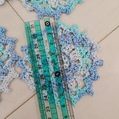 手編み　モチーフ　コースター　④の画像