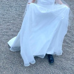 ウエディングドレス　パールドレス　Ａライン　ドレス　チュール　韓...