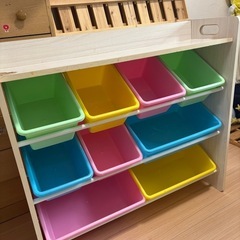 ３段カラーボックス　おもちゃ箱の画像
