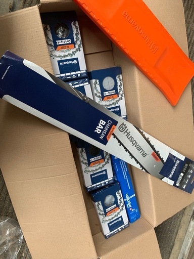 ソーチェン5本、ガイドバー45cm、ヤスリ4.8mm12本