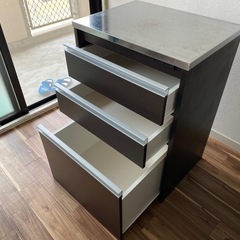 【商談中】3段引出し収納　調理台　2個セットの画像