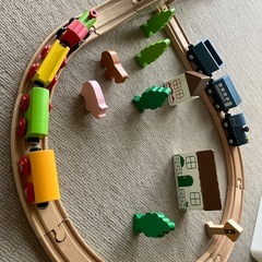 木製レール　列車セット　おもちゃの画像