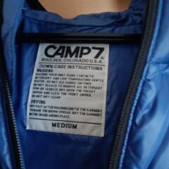 CAMP7 キャンプ7 ダウンジャケット ブルー　サイズM　中古品の画像