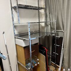 ステンレス棚欄ランドリーラック棚3段 幅60～89cm 　ディノ...
