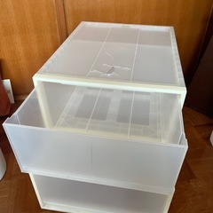 奥行55cm収納ケース2個セットの画像