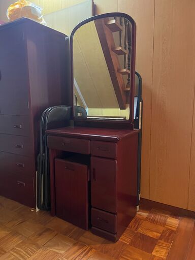 鏡台ドレッサーレトロアンティーク (1750) 守谷の家具の中古 鏡台ドレッサーレトロアンティーク (1750) 守谷の家具の中古