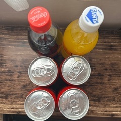 お話中　炭酸飲料　コカコーラ500ml缶4本　コカコーラ700mlペットボトル　ファンタオレンジ700mlペットボトルの画像