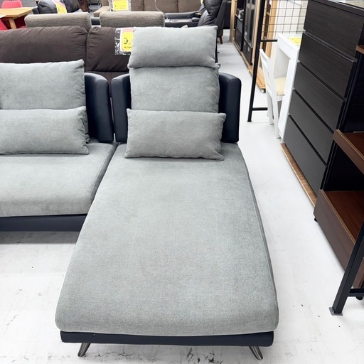 【超美品‼️】総額135,960円♪ ニトリ 220cm幅カウチソファ(ポーション2KD) ロング部分左右入れ替え可能 オプションヘッ