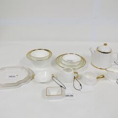 未使用品 洋食器 金彩 金縁 プレート 平皿 ティーポット 鉢 ...