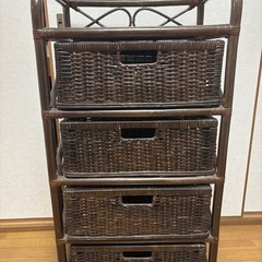 藤製4段ラック