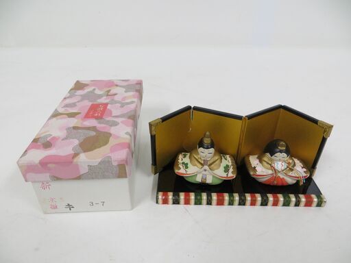 京都人形 京雛 お雛人形 豪勝作 陶器製 雛飾り 幅16cm×奥行8cm 京都人形 京雛 お雛人形 豪勝作 陶器製 雛飾り 幅16cm×奥行8cm