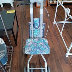 シルバーカー　花柄　青　ブルー　サイズ（約）幅40×奥47×高82　　■近隣配送無料 買取GO‼　栄和店の画像