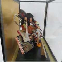 置物 五月人形 雛匠 東玉作 「おぼこ金時 鉞」 ガラスケース付 端午の節句の画像