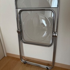 折りたたみ椅子 クリアグレーの画像