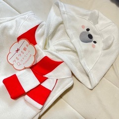 新品　しろくま　雪だるま　着ぐるみ　帽子　フード付き　仮装　ハロウィン　コスプレの画像