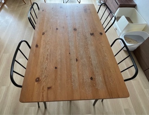 IKEA イケアダイニングテーブル&椅子4脚セット (n) 岡崎の