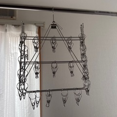 ニトリ　物干し竿　折り畳み物干し　セットの画像