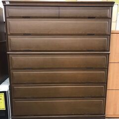 ☆ジモティー特別価格☆　府中家具　7段チェスト　桐たんす　ブラウン　【ジャングルジャングルイズミヤ広陵店】の画像