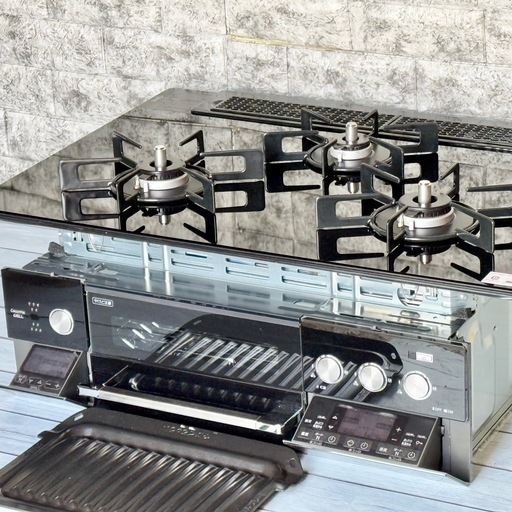 リンナイ「デリシア」LPガスビルトインコンロ最上位機種 幅75cm