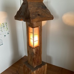 【栗山】焼杉 杉材 木製 電気スタンド 照明 行燈 行灯 看板 ...