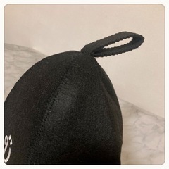 ꒰未使用꒱サウナハット 黒  帽子 深め 男女兼用の画像