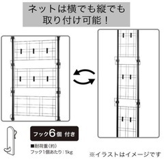 ニトリ　突っ張りパーテーション　ブラックの画像