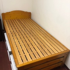 木製　すのこ　ベッド　シングル