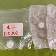 【キャンプ用品】収納ビニールバケツ10ℓ＋給水袋8ℓ×2枚のセットの画像