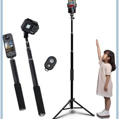 スマホ 三脚 スマホスタンド カメラ三脚/一脚 150cm以上 【分離可能なデザイン】軽量 コンパクト 160CM セルカ棒の画像