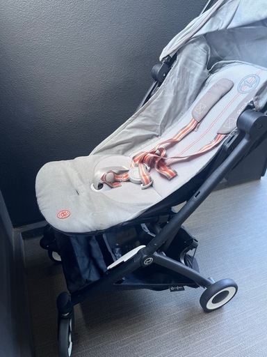 【美品】cybex Libelle（リベル）ベビーカー／グレー×オレンジ 【軽量・折りたたみOK】