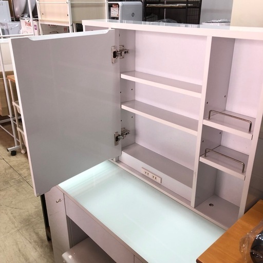 両袖ドレッサー コナ3 ニトリ ホワイト おしゃれ 収納 幅80×奥行40×高