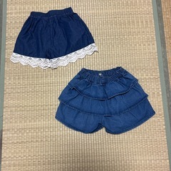 120女の子スカート2点セット の画像