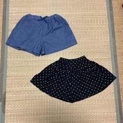 120女の子スカート2点セット の画像