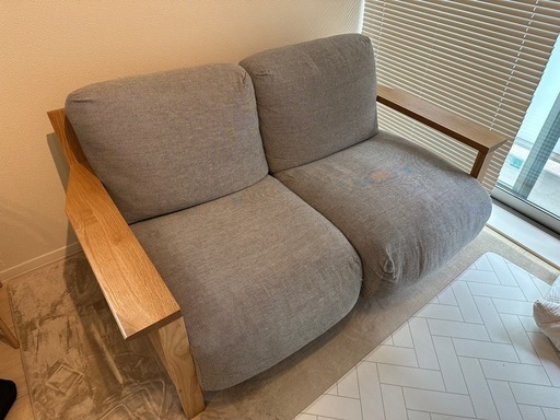 ※専用【今週のみ販売】無印良品２シーター・フェザー・ポケットコイルソファー 無印良品 ソファ 2シーター フェザー ポケットコイル ソファ本体・2