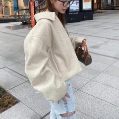 DIANTE Shaggy wool short blouson